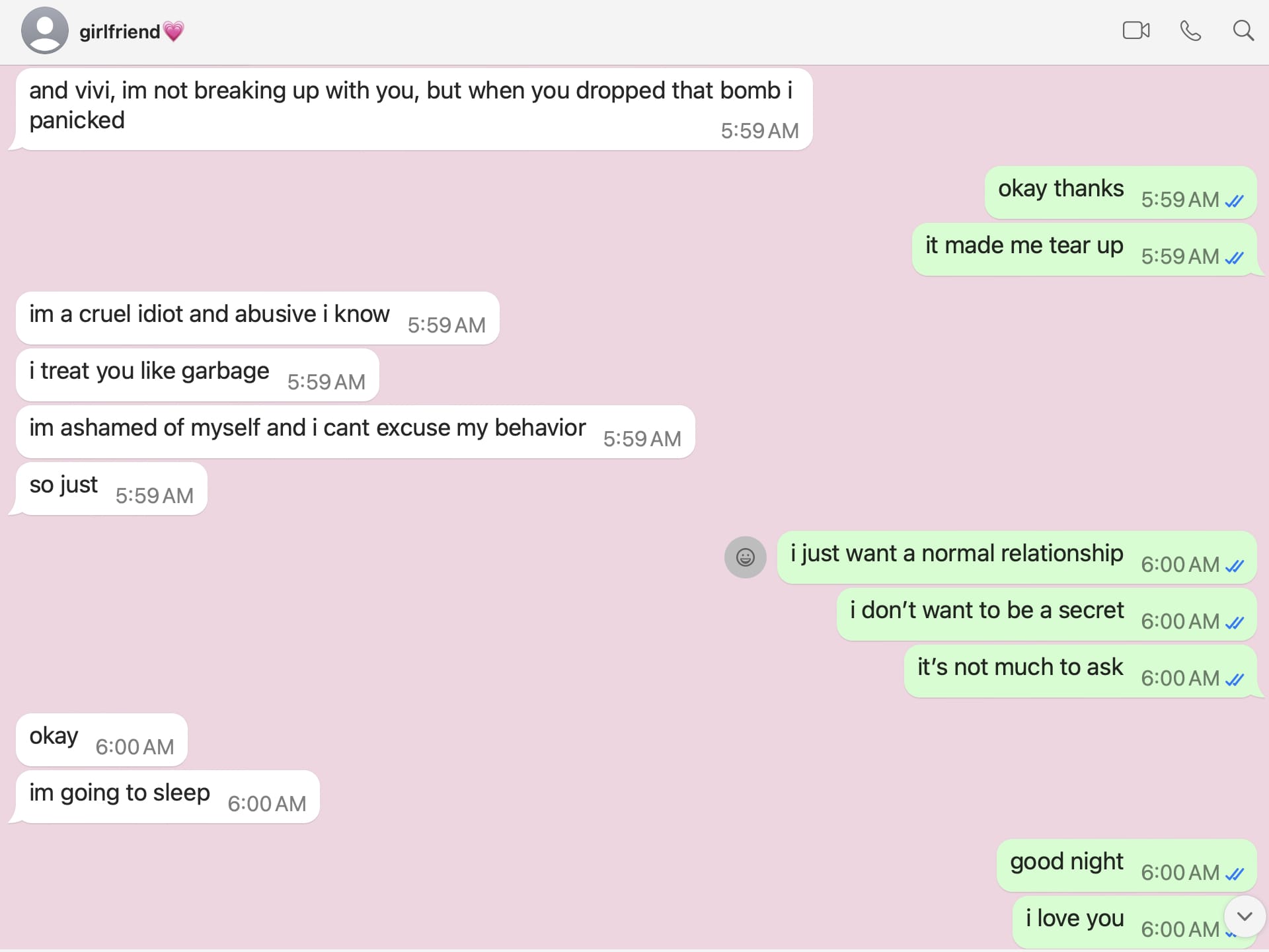 Zack confesses to abuse