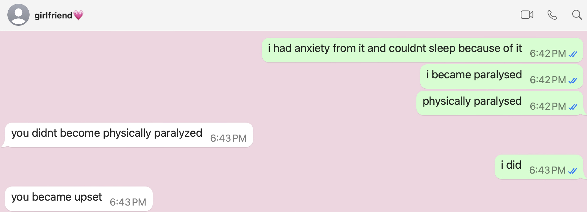 Zack tried to gaslight me